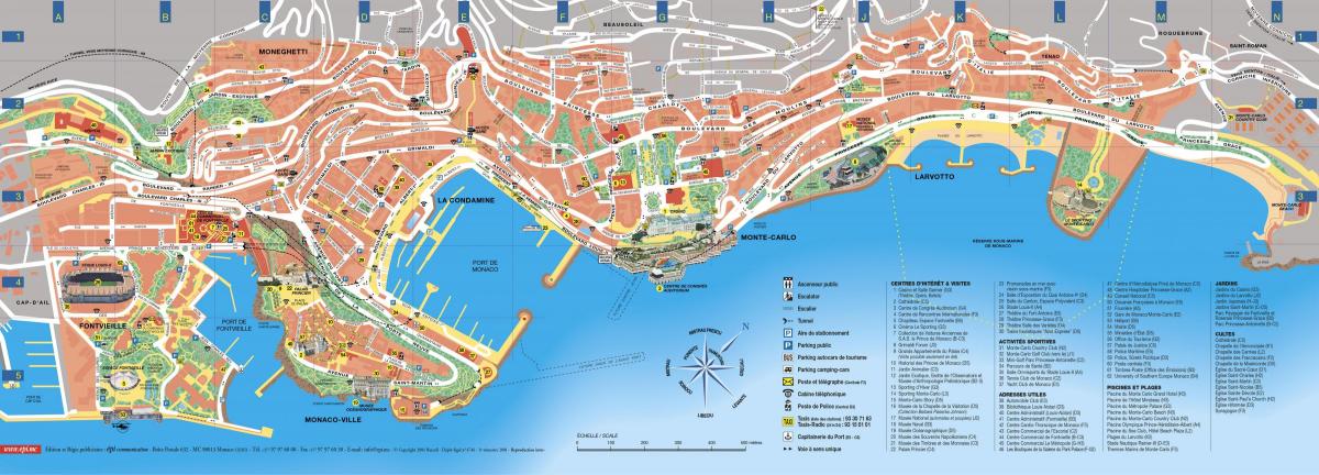 Mapa das ruas do Mónaco